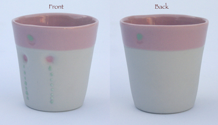 5oz white pink green